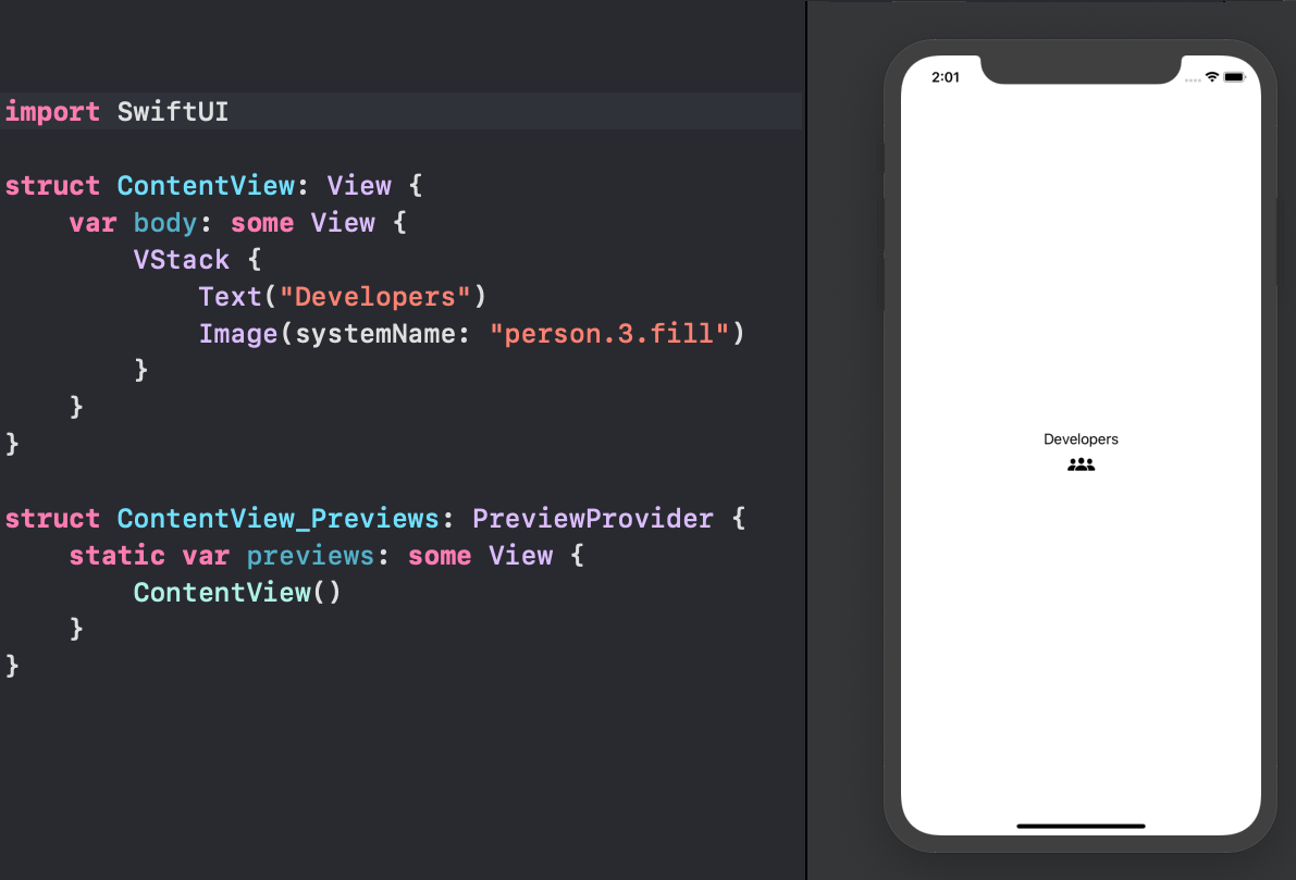 SwiftUI first elements